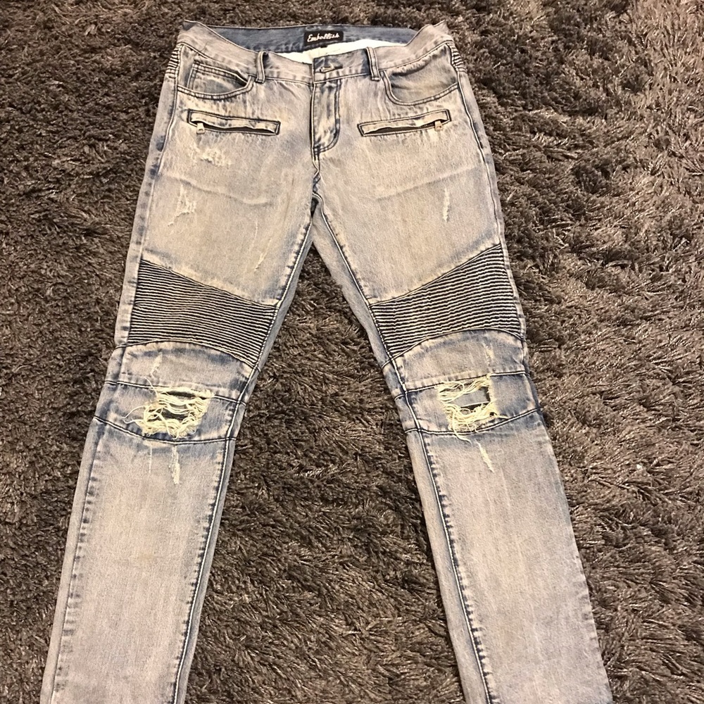 Embellish - The Caprice Ripped Biker Denim